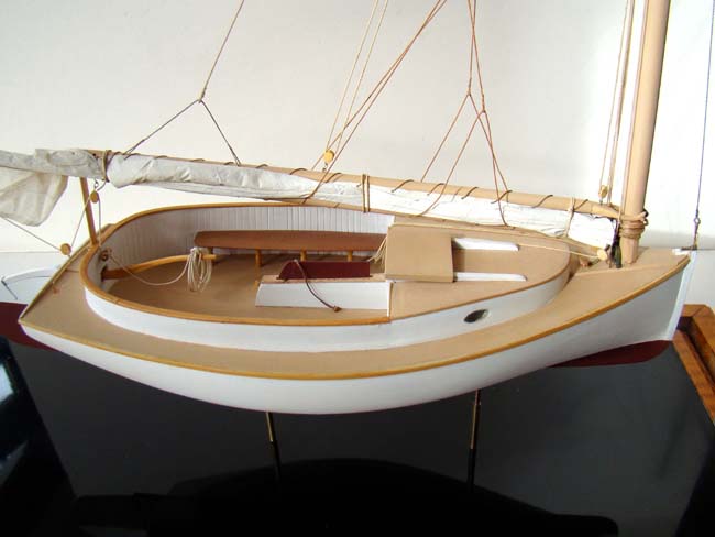 A fine scratch built model of a circa 1900 "CROSBY" Catboat